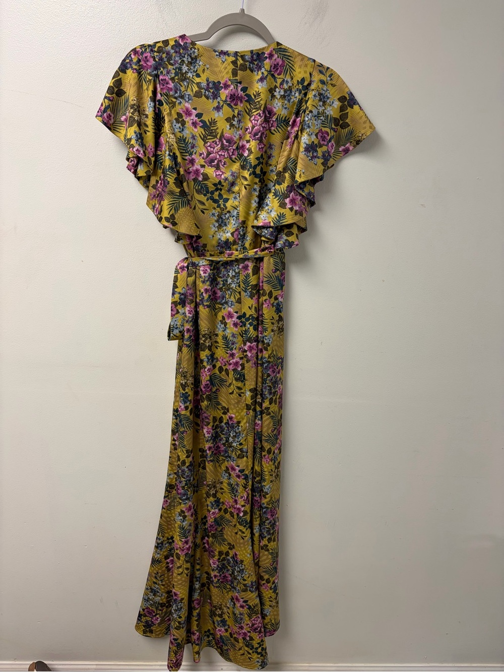 Hutch Pietrina Wrap Maxi Dress Yellow Floral Size Small - Picture 6 of 7